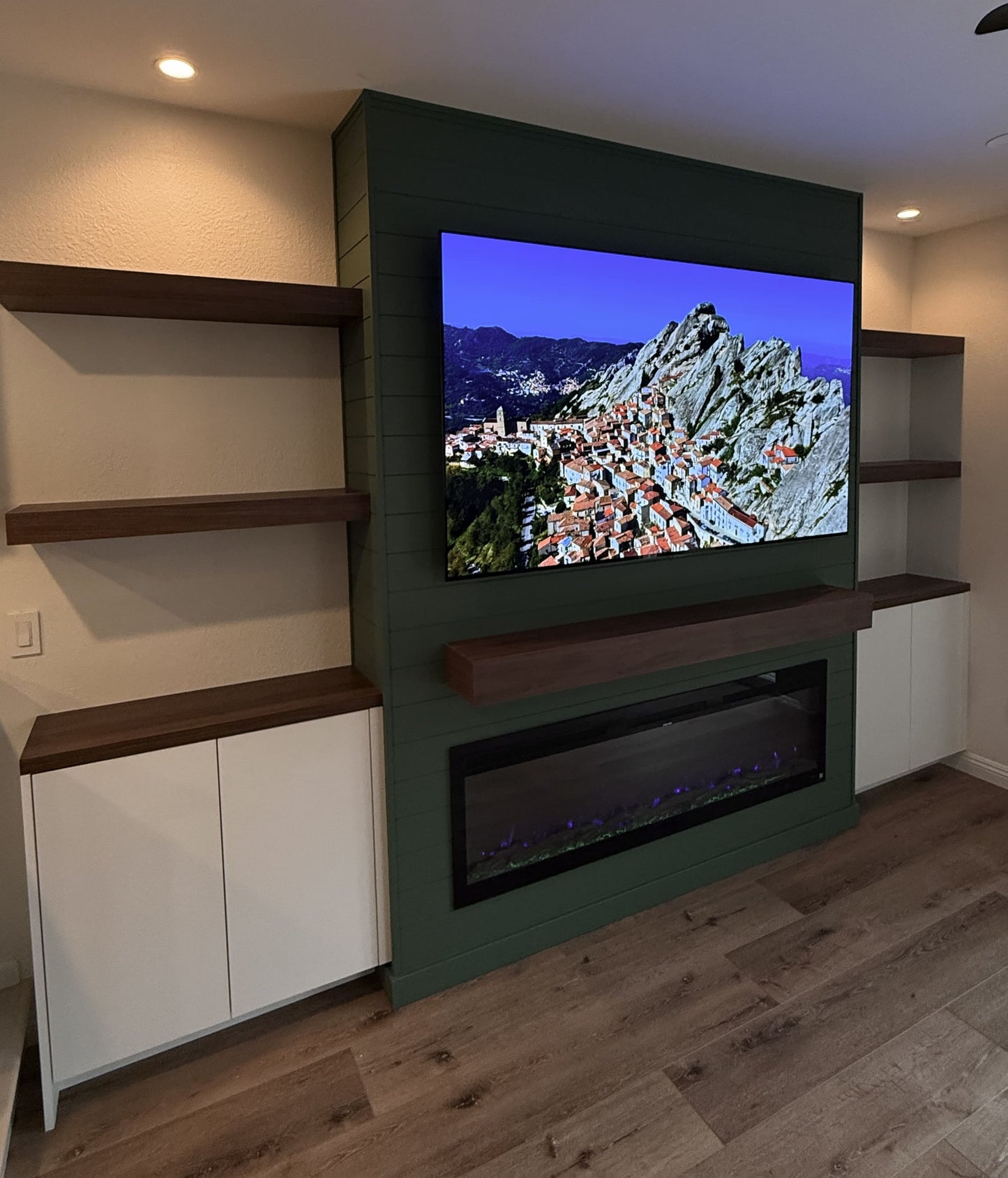 Precision-built cabinetry and entertainment wall