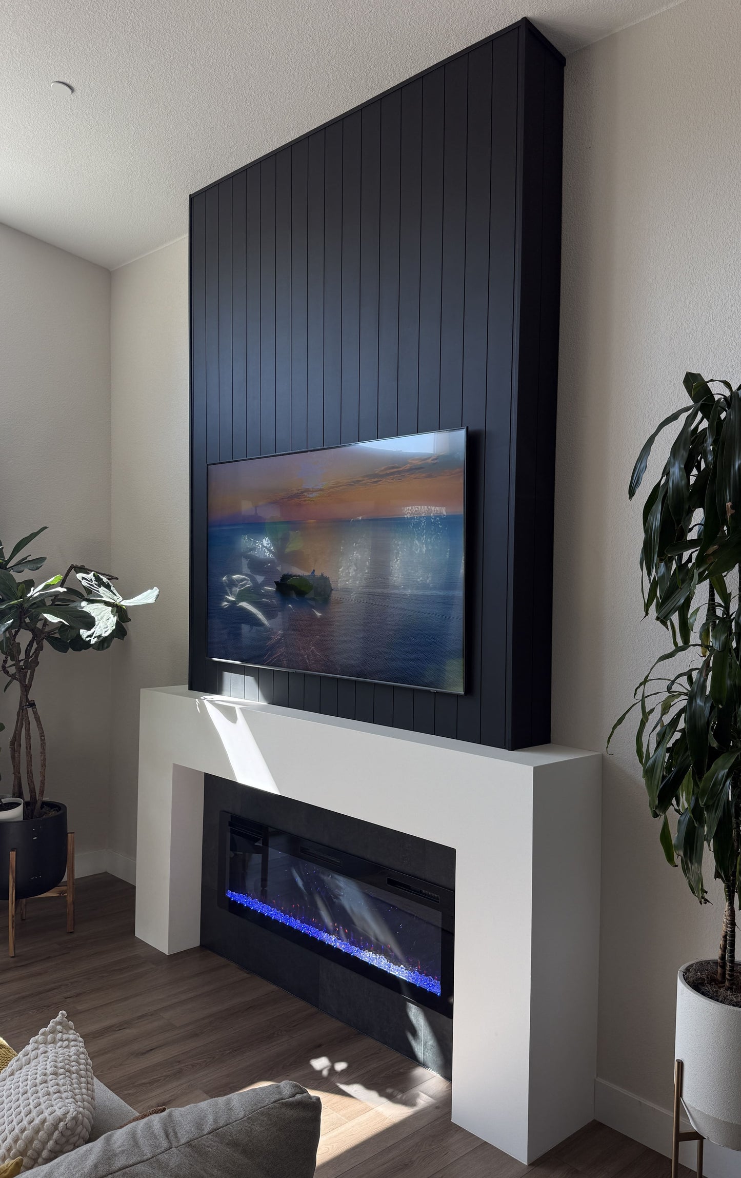 Bespoke media wall with display niches