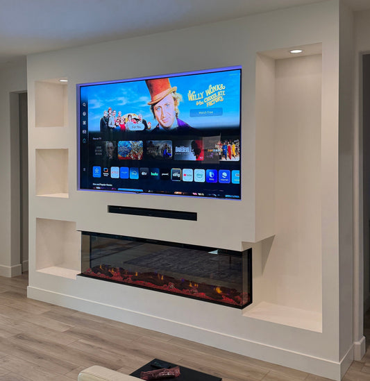 Media wall ideas for large living rooms