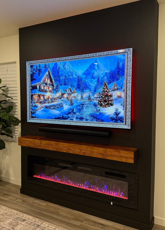 Built-in storage behind TV: how it works