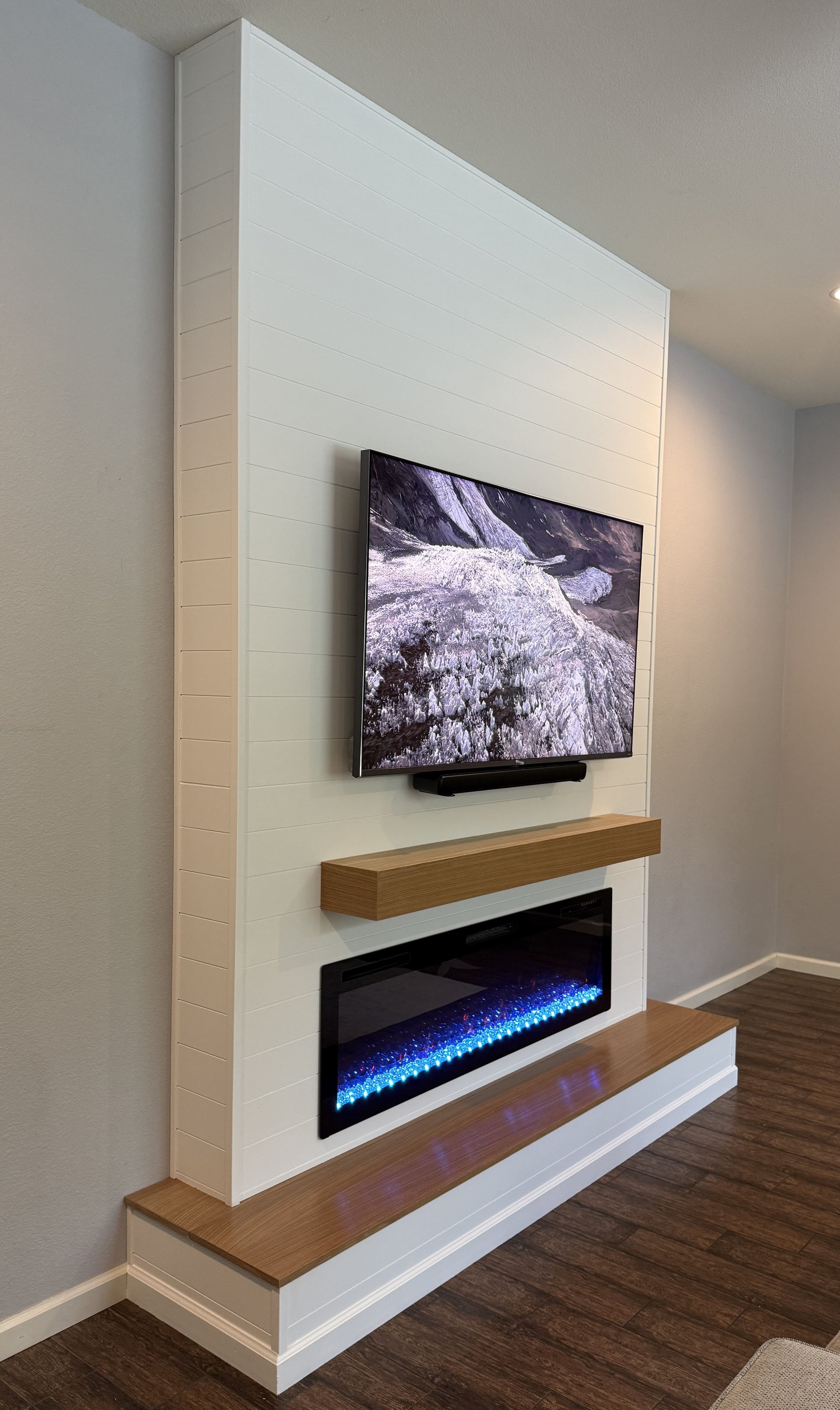 Architectural TV feature wall