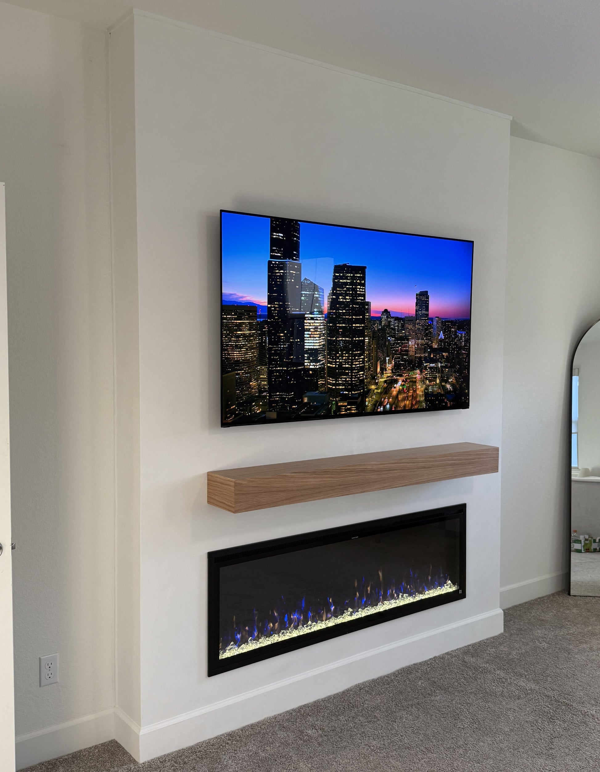 Custom media wall installation in Sacramento