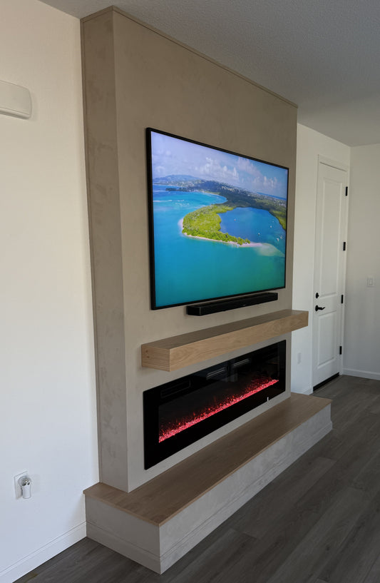 Backlit bespoke entertainment wall