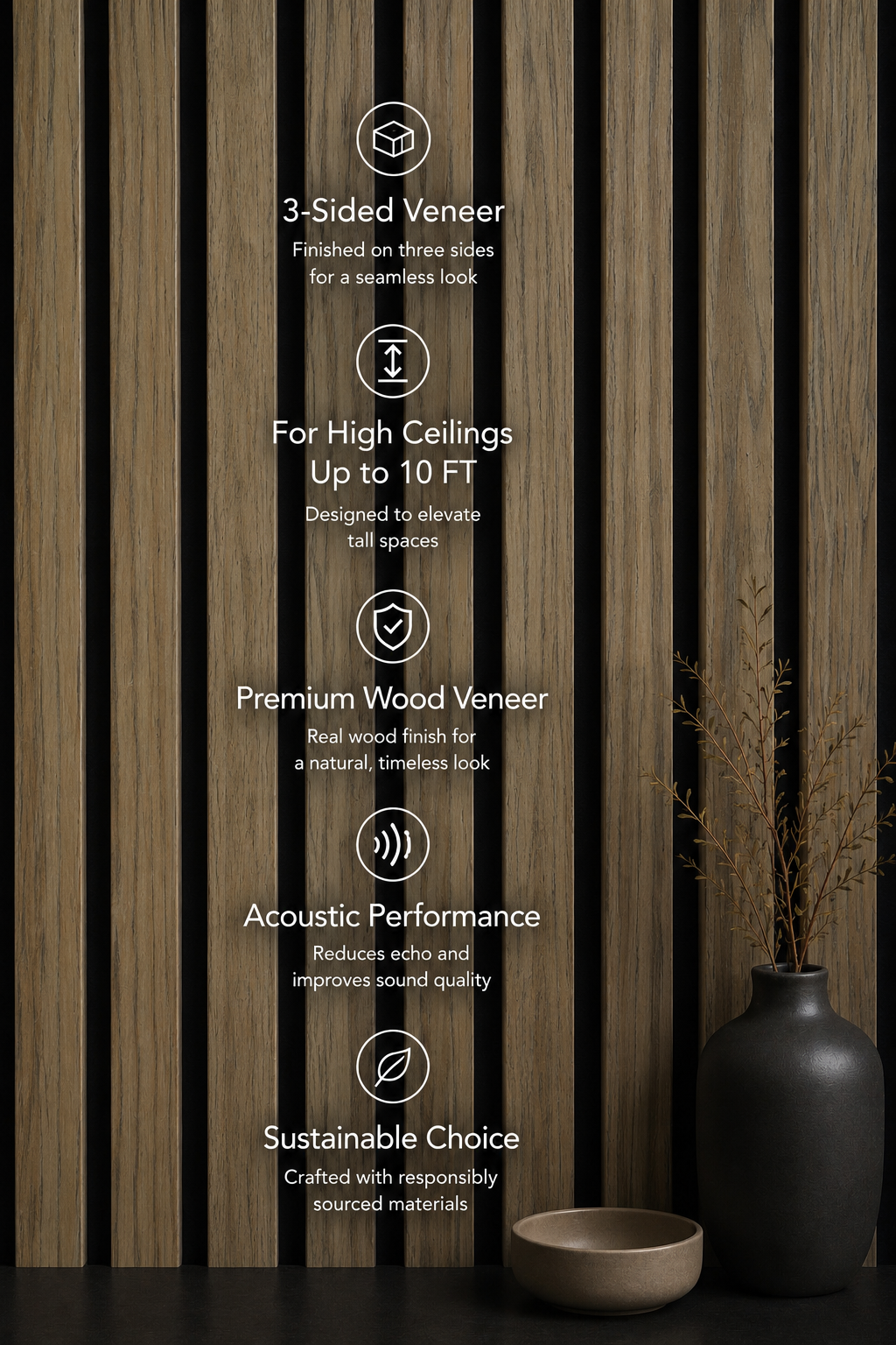 Walnut Acoustic panel