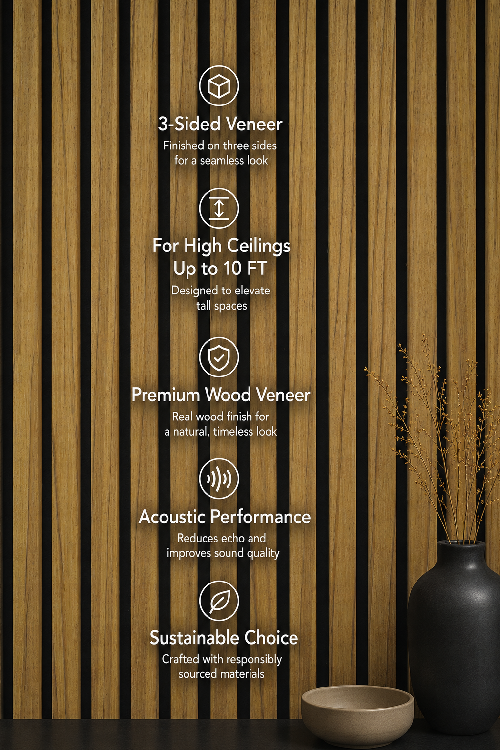 Teak Acoustic panel