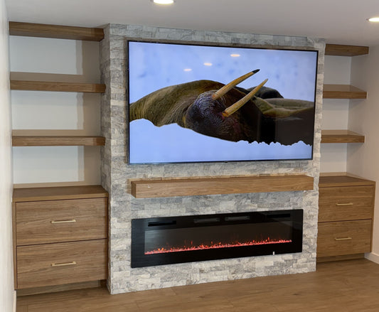 Handcrafted bespoke cabinetry and media wall