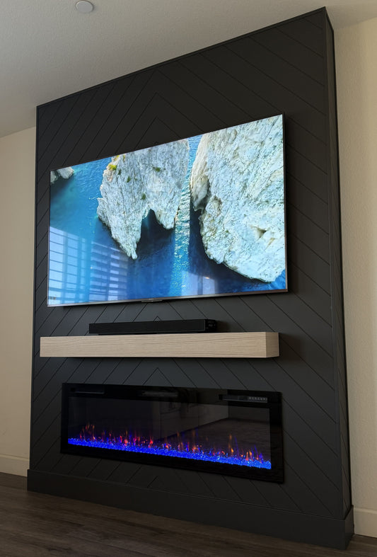 Premium media wall installation with designer finish