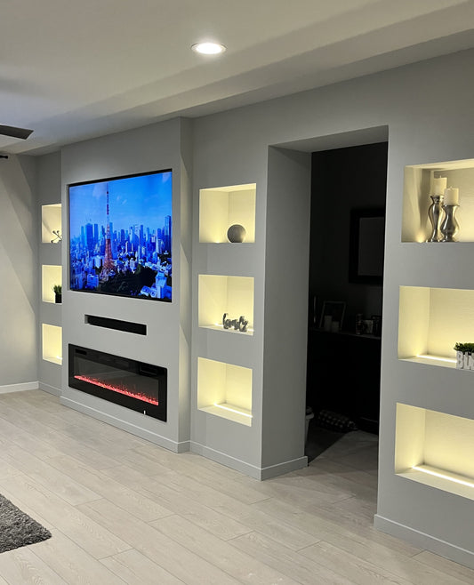 Handcrafted bespoke cabinetry and media wall