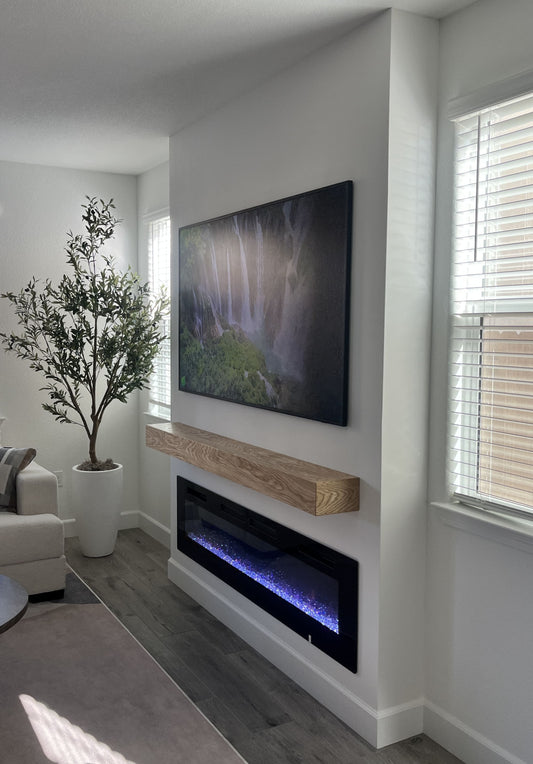 TV wall featuring hidden storage solutions