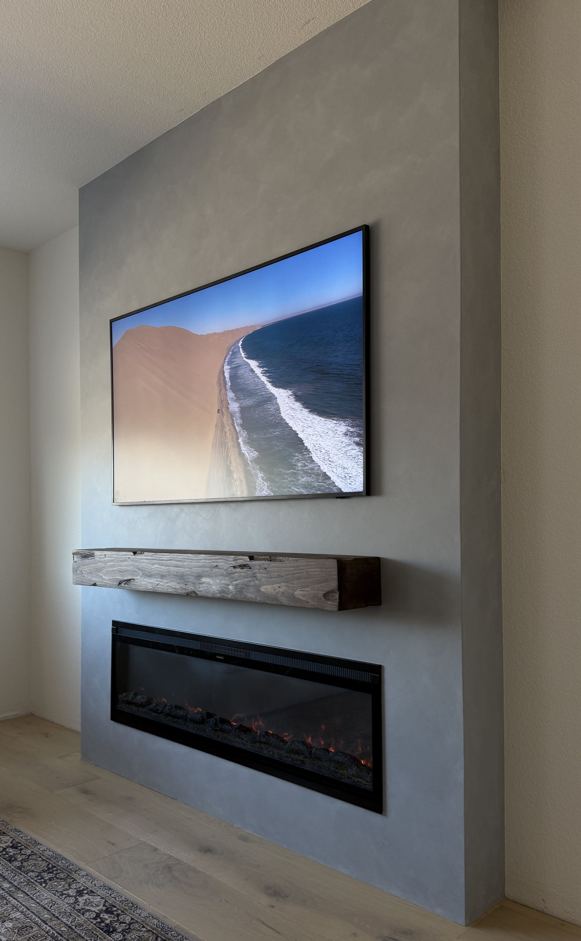 Custom TV zone with cinema-style viewing setup