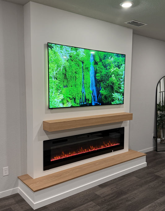 Contemporary media wall with minimalist design