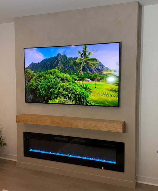 Wood-finish bespoke media wall