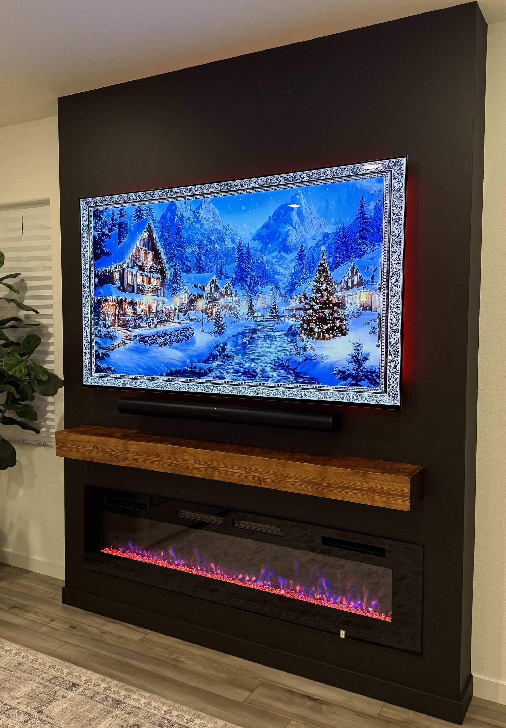 Built-in media wall for home entertainment system