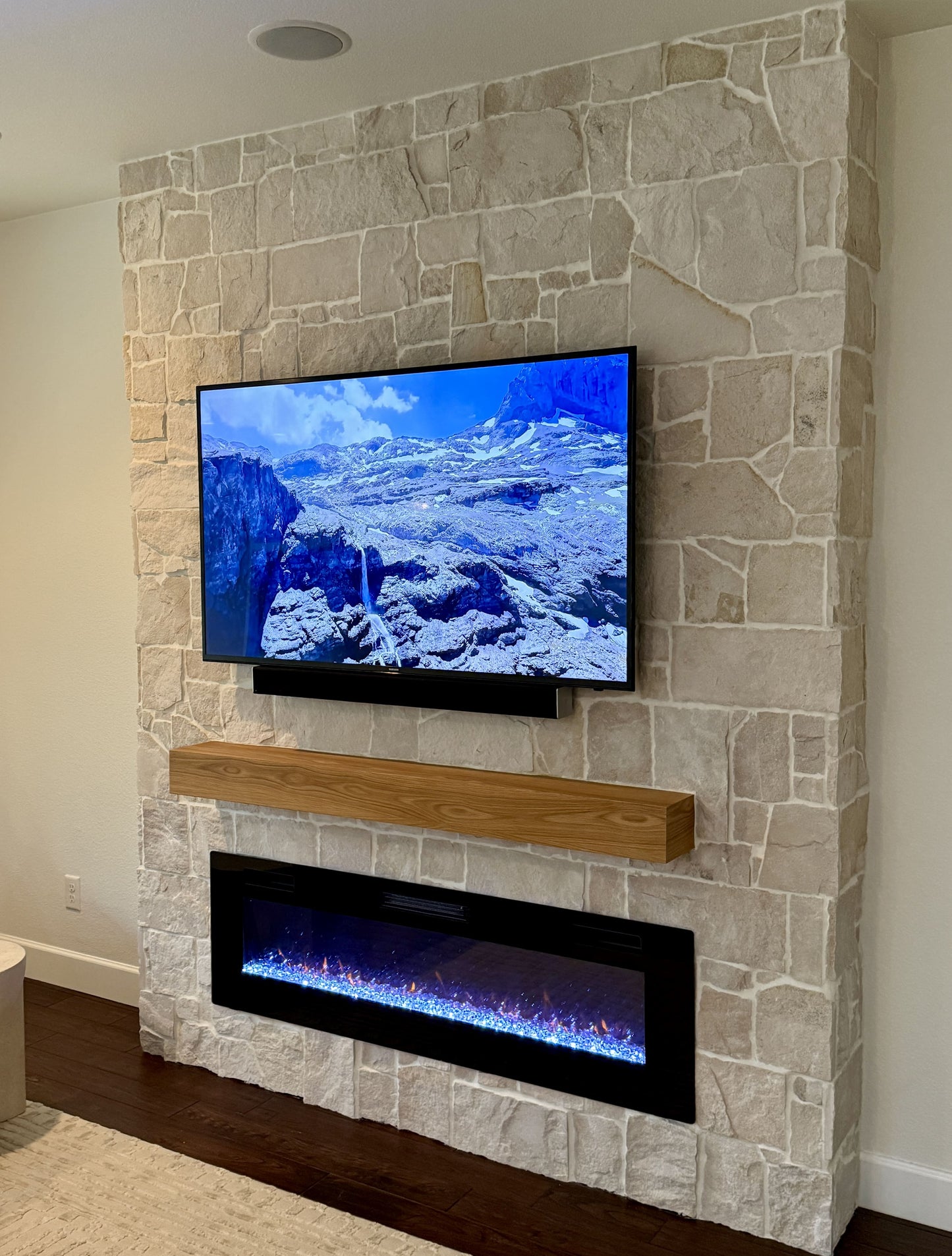 Luxury bespoke media wall with premium finishes